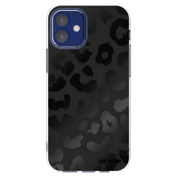 Picasee silikonový průhledný obal pro Apple iPhone 12 mini - Midnight Leopard
