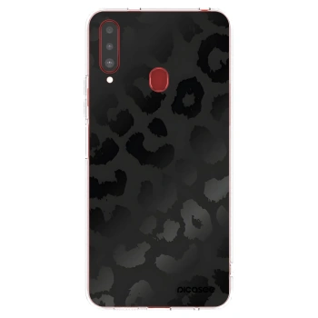 Picasee silikonový průhledný obal pro Samsung Galaxy A20s - Midnight Leopard