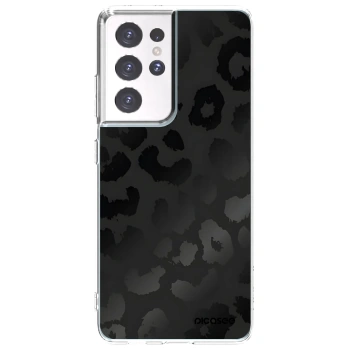 Picasee silikonový průhledný obal pro Samsung Galaxy S21 Ultra 5G G998B - Midnight Leopard