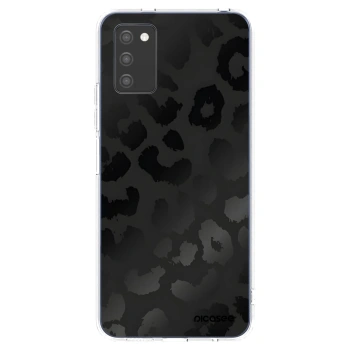 Picasee silikonový průhledný obal pro Samsung Galaxy A02s A025G - Midnight Leopard