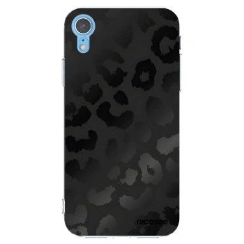 Picasee silikonový průhledný obal pro Apple iPhone XR - Midnight Leopard