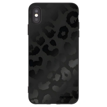 Picasee silikonový černý obal pro Apple iPhone XS Max - Midnight Leopard