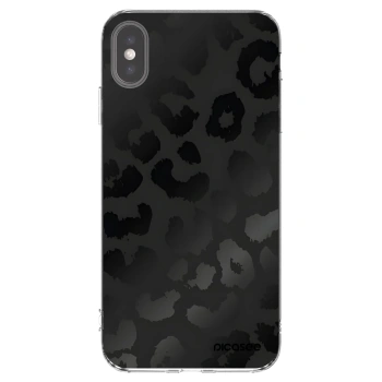 Picasee silikonový průhledný obal pro Apple iPhone XS Max - Midnight Leopard