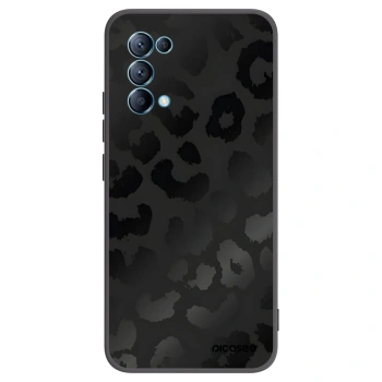 Picasee silikonový černý obal pro OPPO A16s - Midnight Leopard