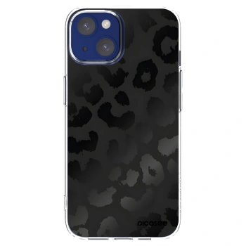 Picasee silikonový průhledný obal pro Apple iPhone 14 - Midnight Leopard
