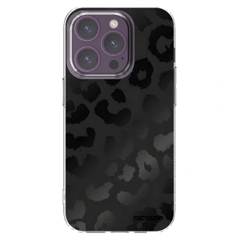 Picasee silikonový průhledný obal pro Apple iPhone 14 Pro - Midnight Leopard