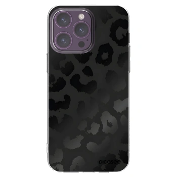 Picasee silikonový průhledný obal pro Apple iPhone 14 Pro Max - Midnight Leopard