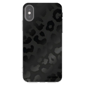 Picasee silikonový průhledný obal pro Apple iPhone X/XS - Midnight Leopard