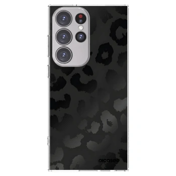 Picasee silikonový průhledný obal pro Samsung Galaxy S23 Ultra 5G - Midnight Leopard