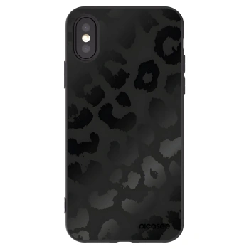 Picasee silikonový černý obal pro Apple iPhone X/XS - Midnight Leopard