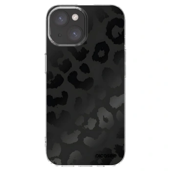 Picasee silikonový průhledný obal pro Apple iPhone 15 - Midnight Leopard