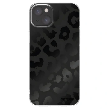 Picasee silikonový průhledný obal pro Apple iPhone 15 Plus - Midnight Leopard