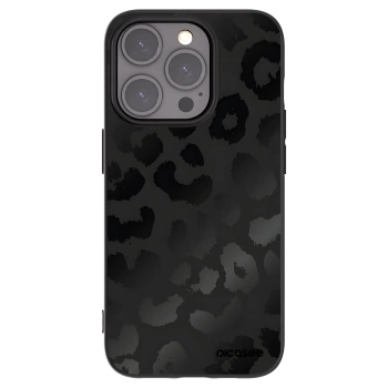 Picasee silikonový černý obal pro Apple iPhone 15 Pro - Midnight Leopard