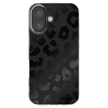 Picasee silikonový průhledný obal pro Apple iPhone 16 - Midnight Leopard