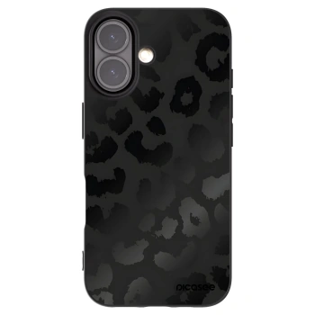 Picasee silikonový černý obal pro Apple iPhone 16 - Midnight Leopard