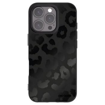 Picasee silikonový černý obal pro Apple iPhone 16 Pro - Midnight Leopard