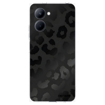 Picasee silikonový průhledný obal pro Realme C33 (2023) - Midnight Leopard