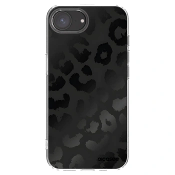 Picasee silikonový průhledný obal pro Apple iPhone 16e - Midnight Leopard