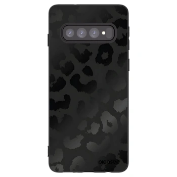 Picasee silikonový černý obal pro Samsung Galaxy S10 G973 - Midnight Leopard