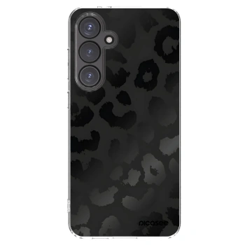 Picasee silikonový průhledný obal pro Samsung Galaxy S24 FE S721B - Midnight Leopard