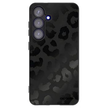 Picasee silikonový černý obal pro Samsung Galaxy S25 5G - Midnight Leopard