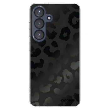 Picasee silikonový průhledný obal pro Samsung Galaxy S25 5G - Midnight Leopard