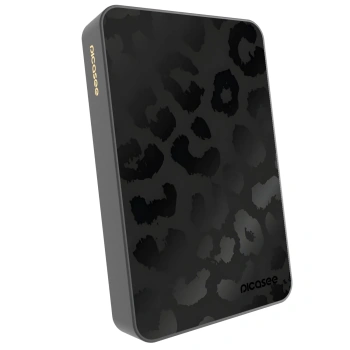 Picasee Powerbanka s MagSafe 10 000 mAh Šedá - Midnight Leopard