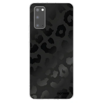 Picasee silikonový průhledný obal pro Samsung Galaxy S20 G980F - Midnight Leopard