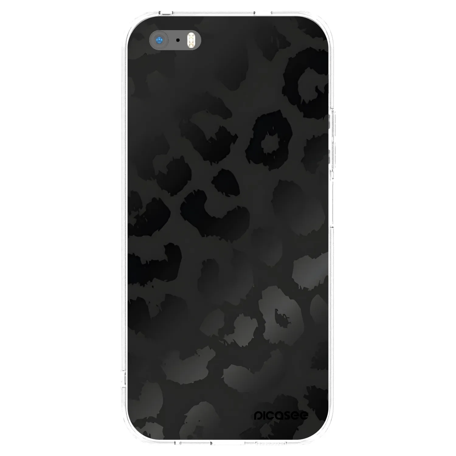 Picasee silikonový průhledný obal pro Apple iPhone 5/5S/SE - Midnight Leopard