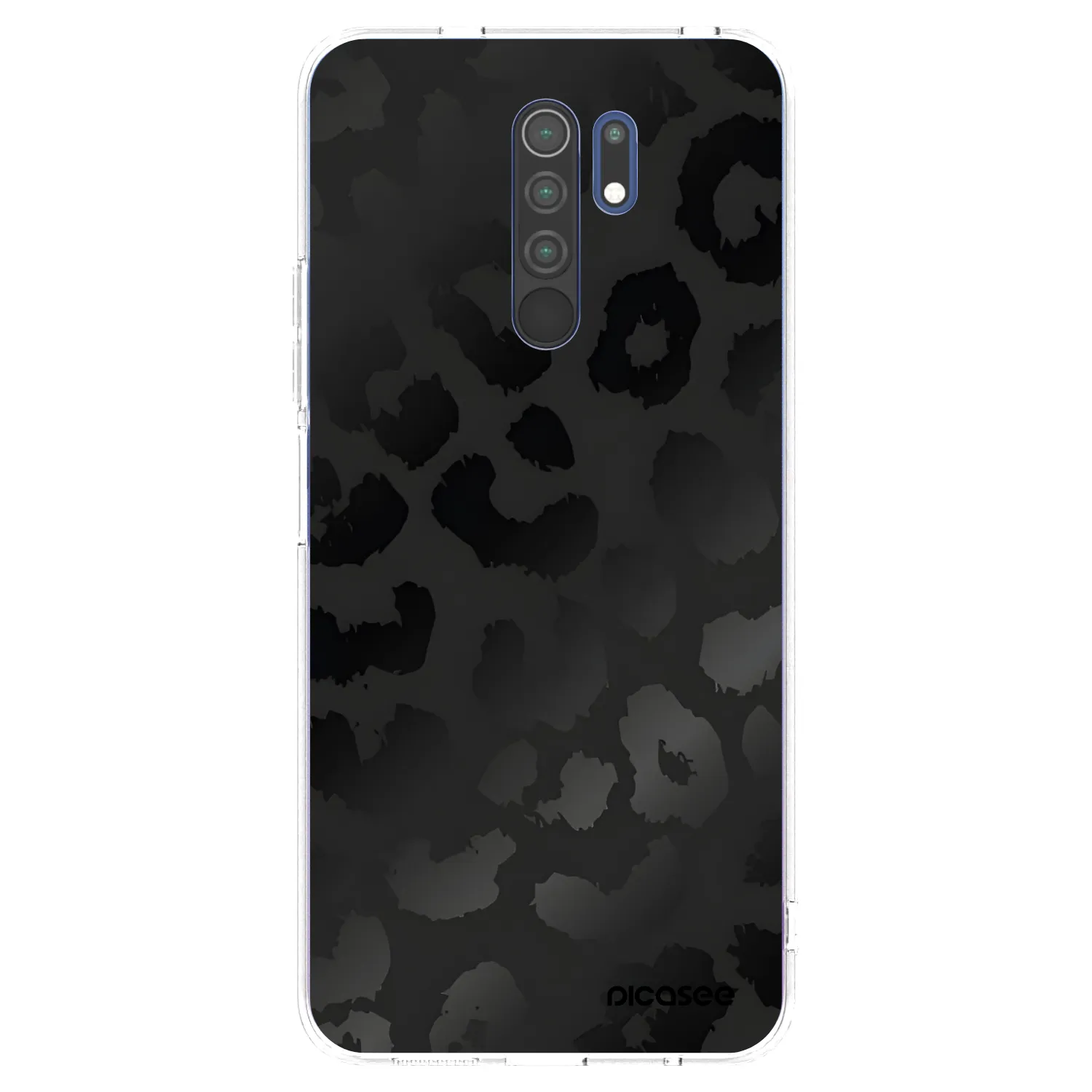 Picasee silikonový průhledný obal pro Xiaomi Redmi 9 - Midnight Leopard