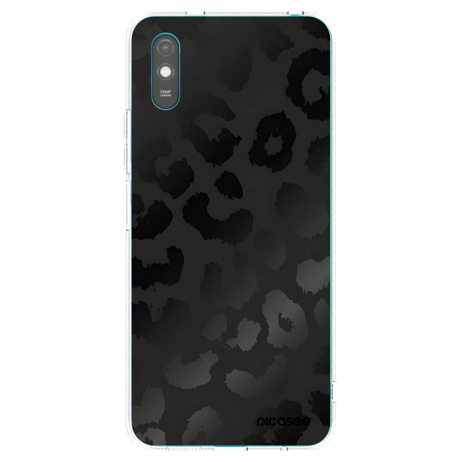 Picasee silikonový průhledný obal pro Xiaomi Redmi 9A - Midnight Leopard
