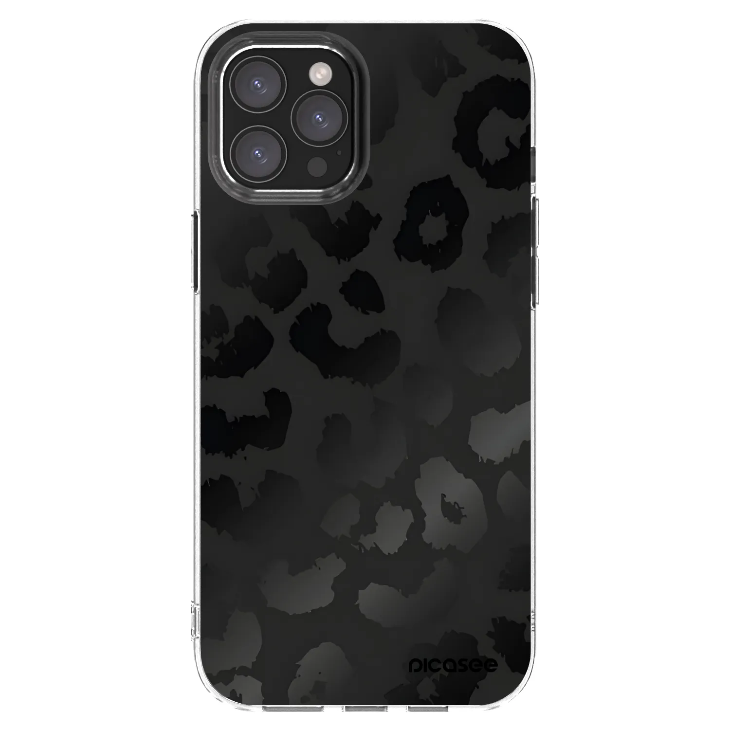Picasee silikonový průhledný obal pro Apple iPhone 12 Pro Max - Midnight Leopard