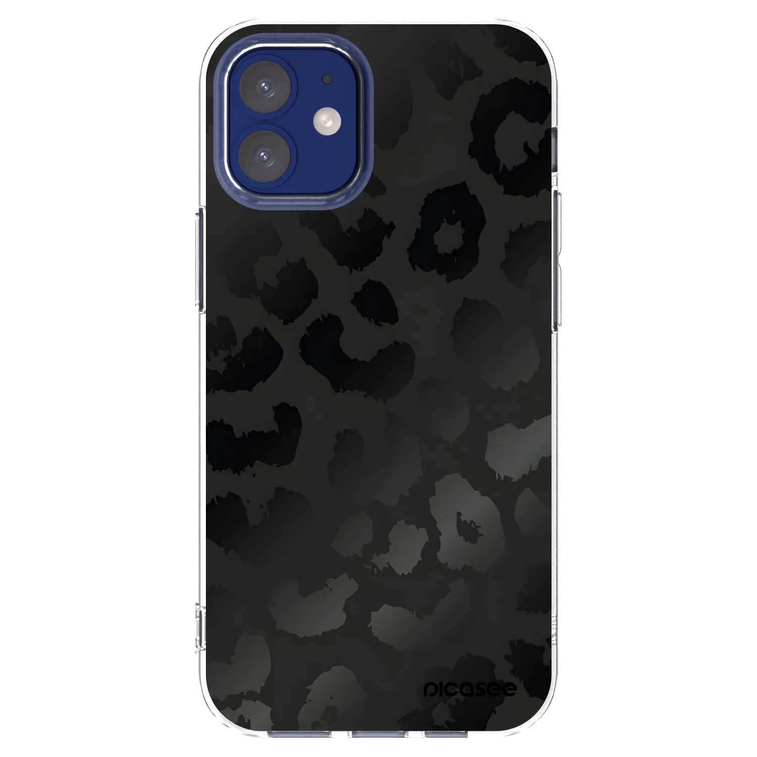 Picasee silikonový průhledný obal pro Apple iPhone 12 mini - Midnight Leopard
