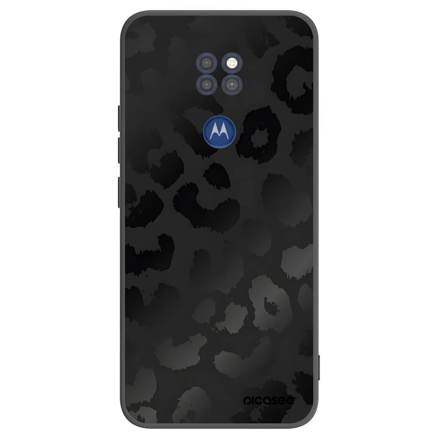 Picasee silikonový černý obal pro Motorola Moto G9 Play - Midnight Leopard