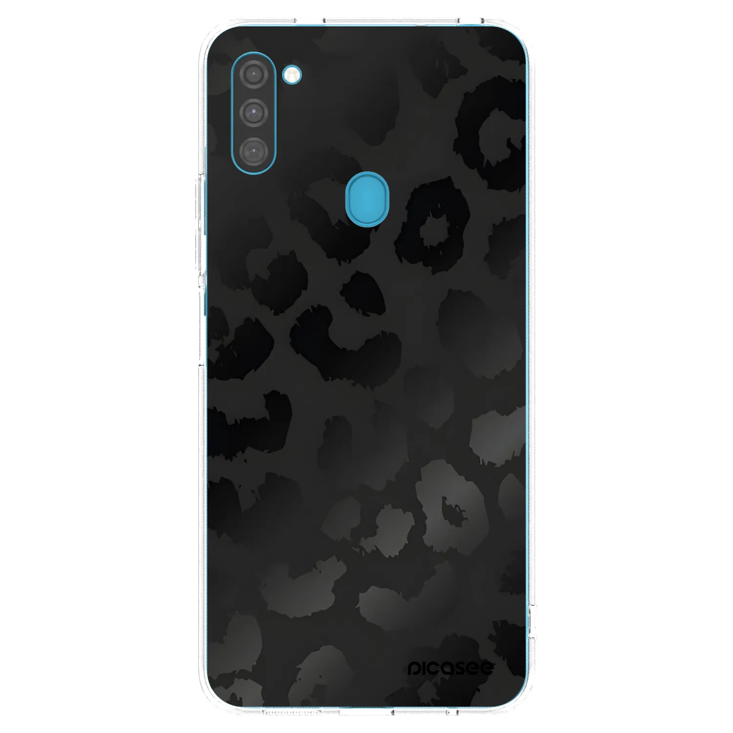 Picasee silikonový průhledný obal pro Samsung Galaxy M11 - Midnight Leopard