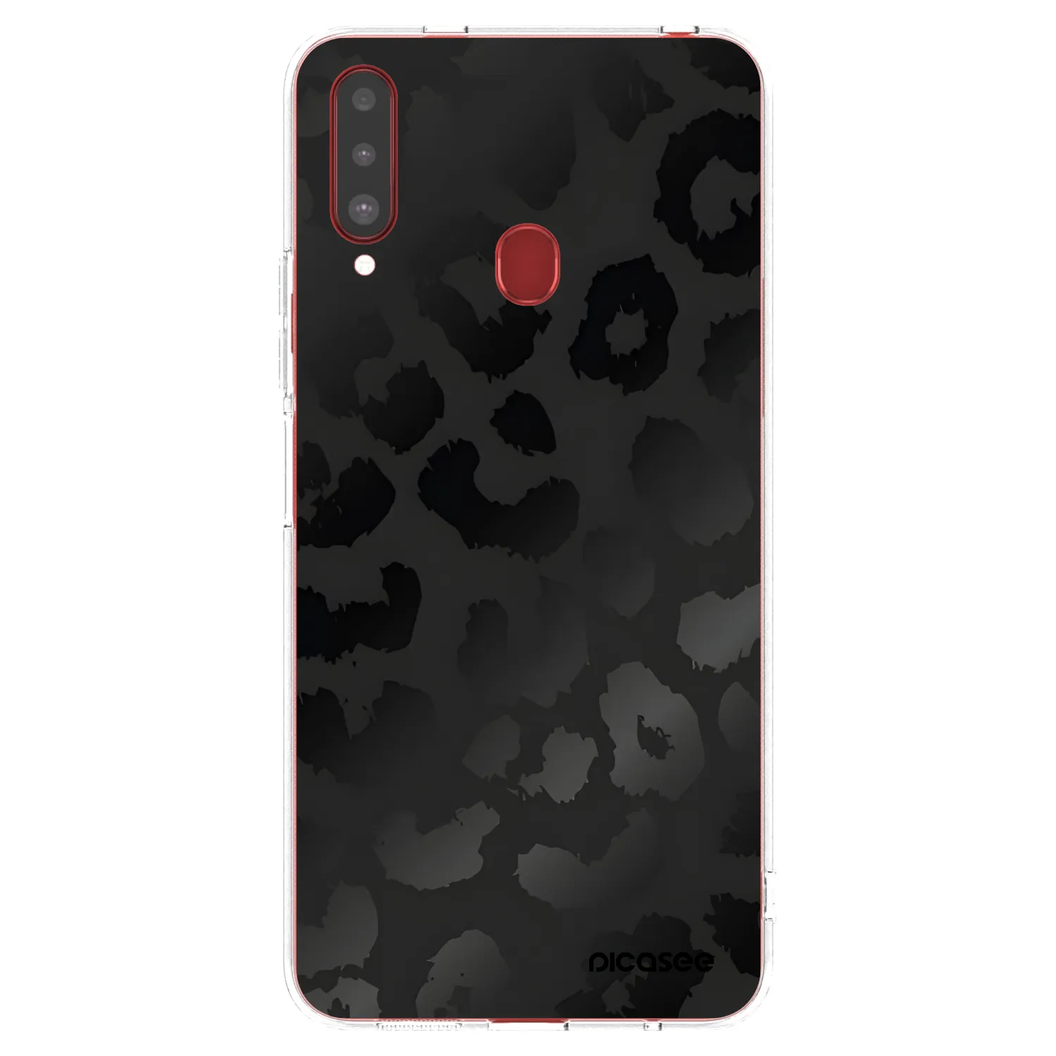 Picasee silikonový průhledný obal pro Samsung Galaxy A20s - Midnight Leopard