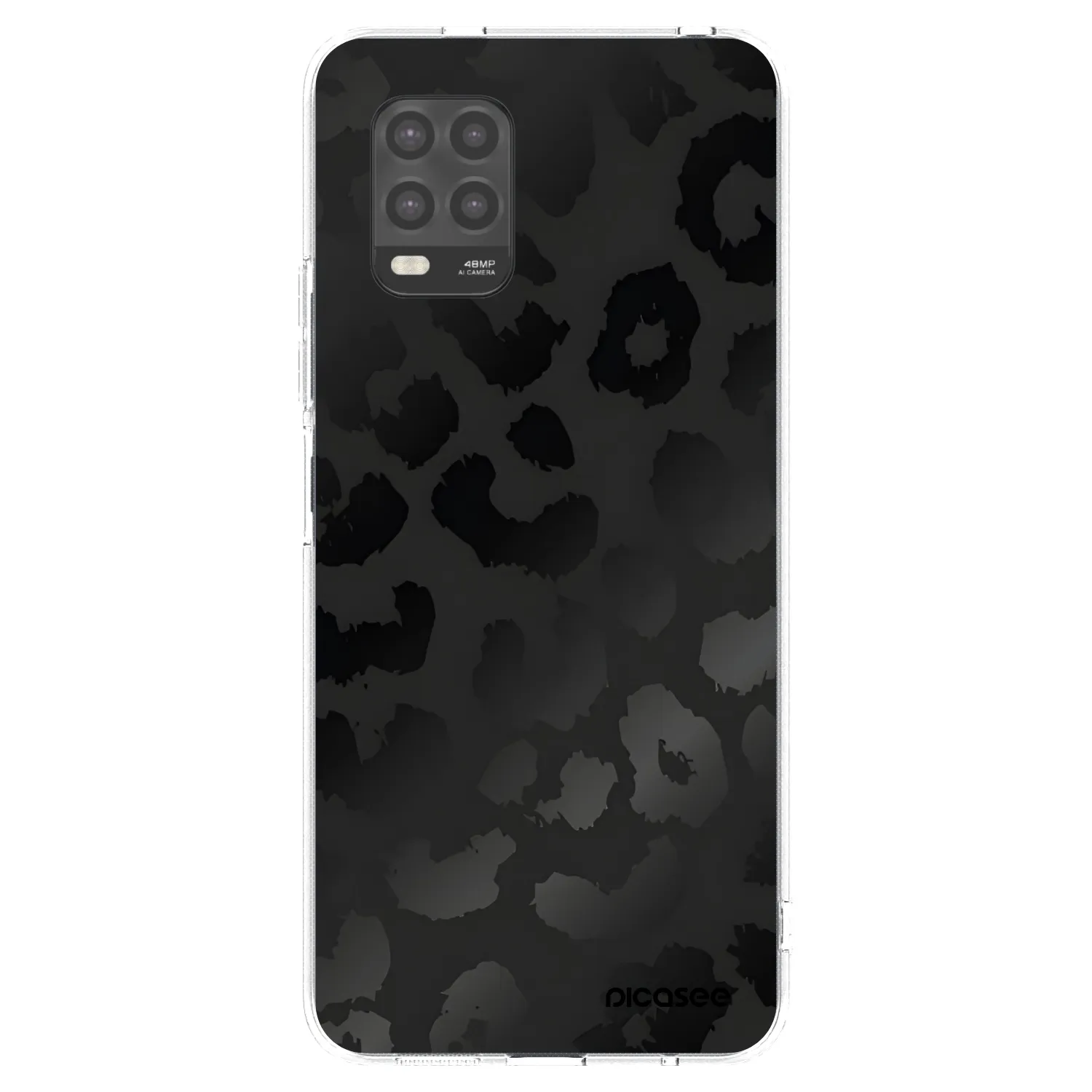 Picasee silikonový průhledný obal pro Xiaomi Mi 10 Lite - Midnight Leopard