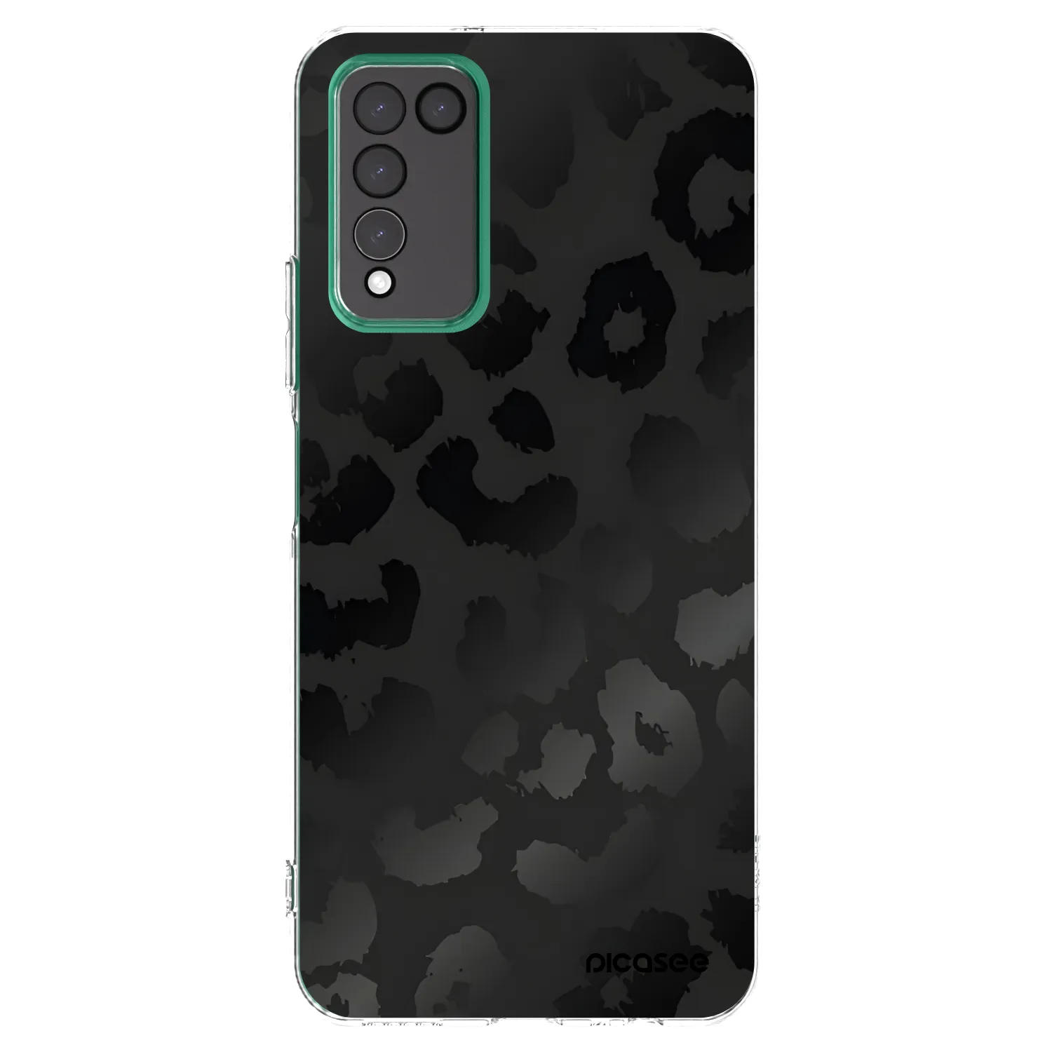 Picasee silikonový průhledný obal pro Honor 10X Lite - Midnight Leopard