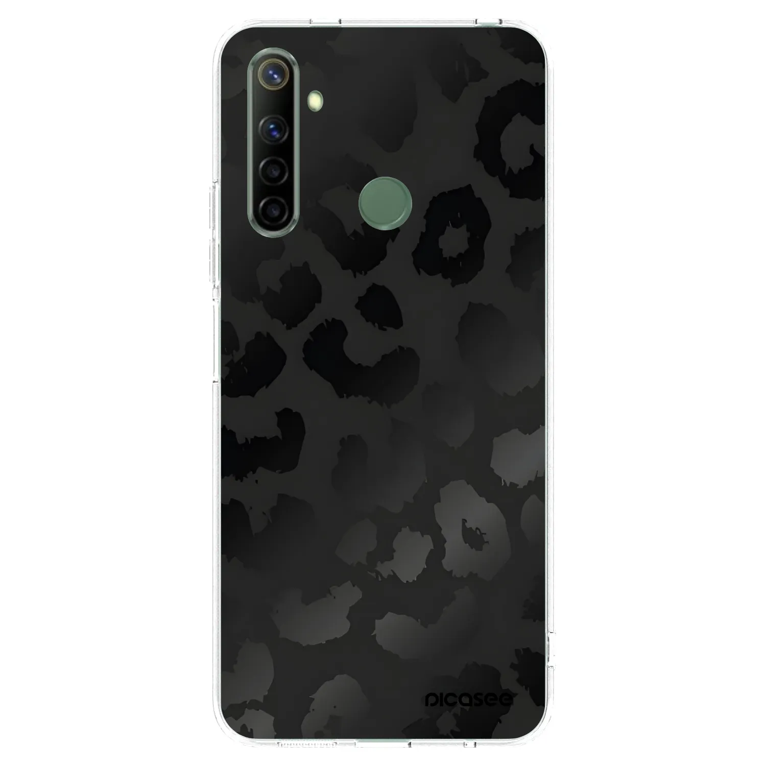 Picasee silikonový průhledný obal pro Realme 6i - Midnight Leopard