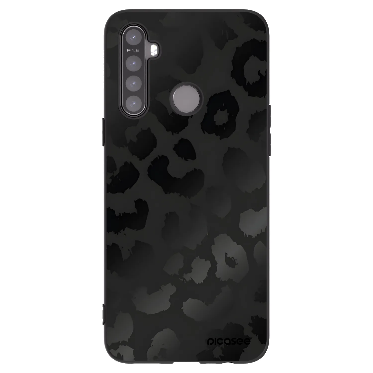 Picasee silikonový černý obal pro Realme 6i - Midnight Leopard