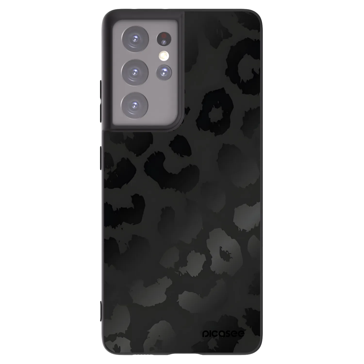 Picasee silikonový černý obal pro Samsung Galaxy S21 Ultra 5G G998B - Midnight Leopard