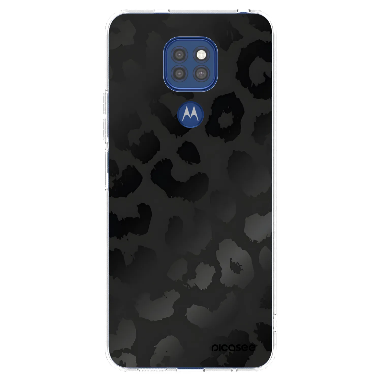 Picasee silikonový průhledný obal pro Motorola Moto G9 Play - Midnight Leopard