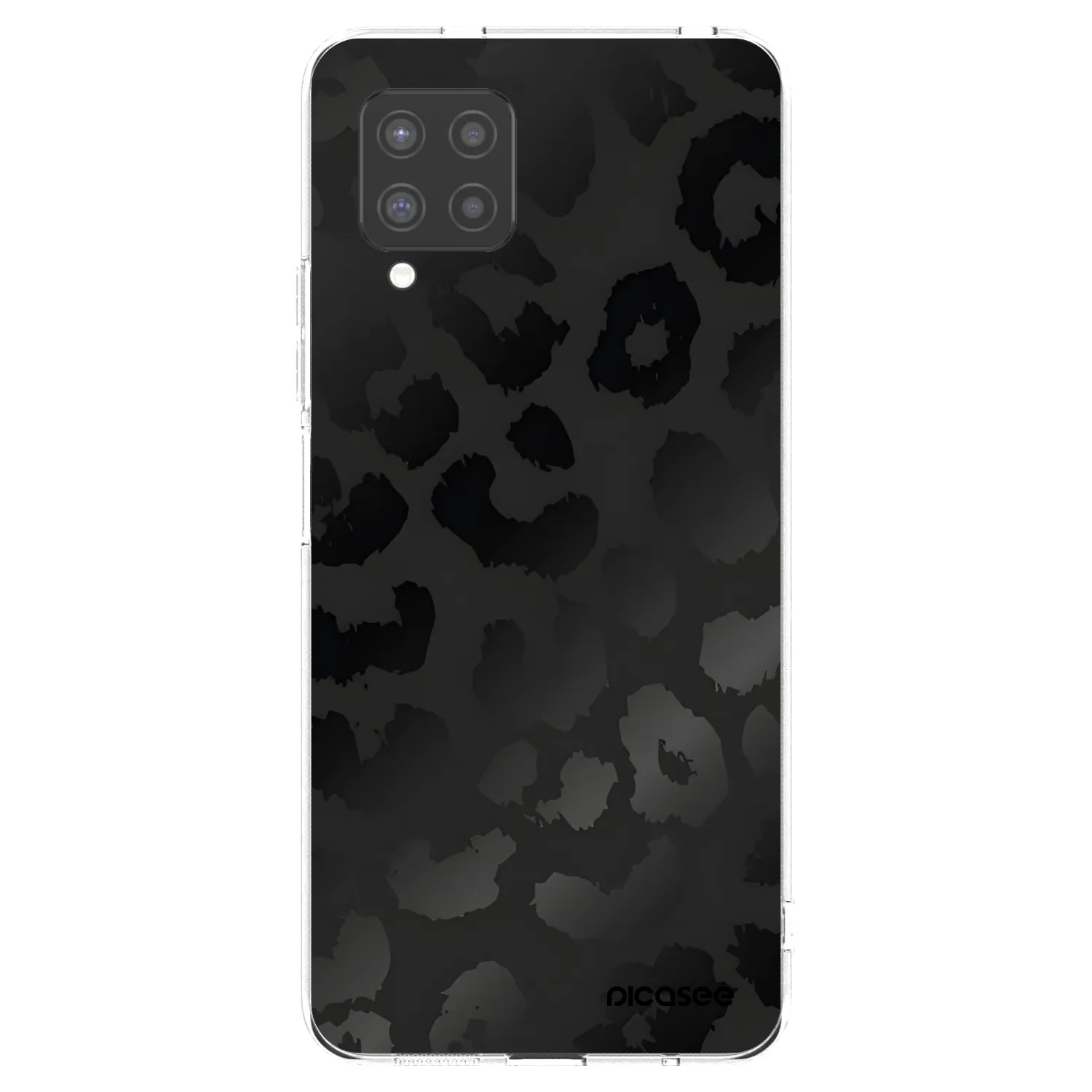 Picasee silikonový průhledný obal pro Samsung Galaxy A42 A426B - Midnight Leopard