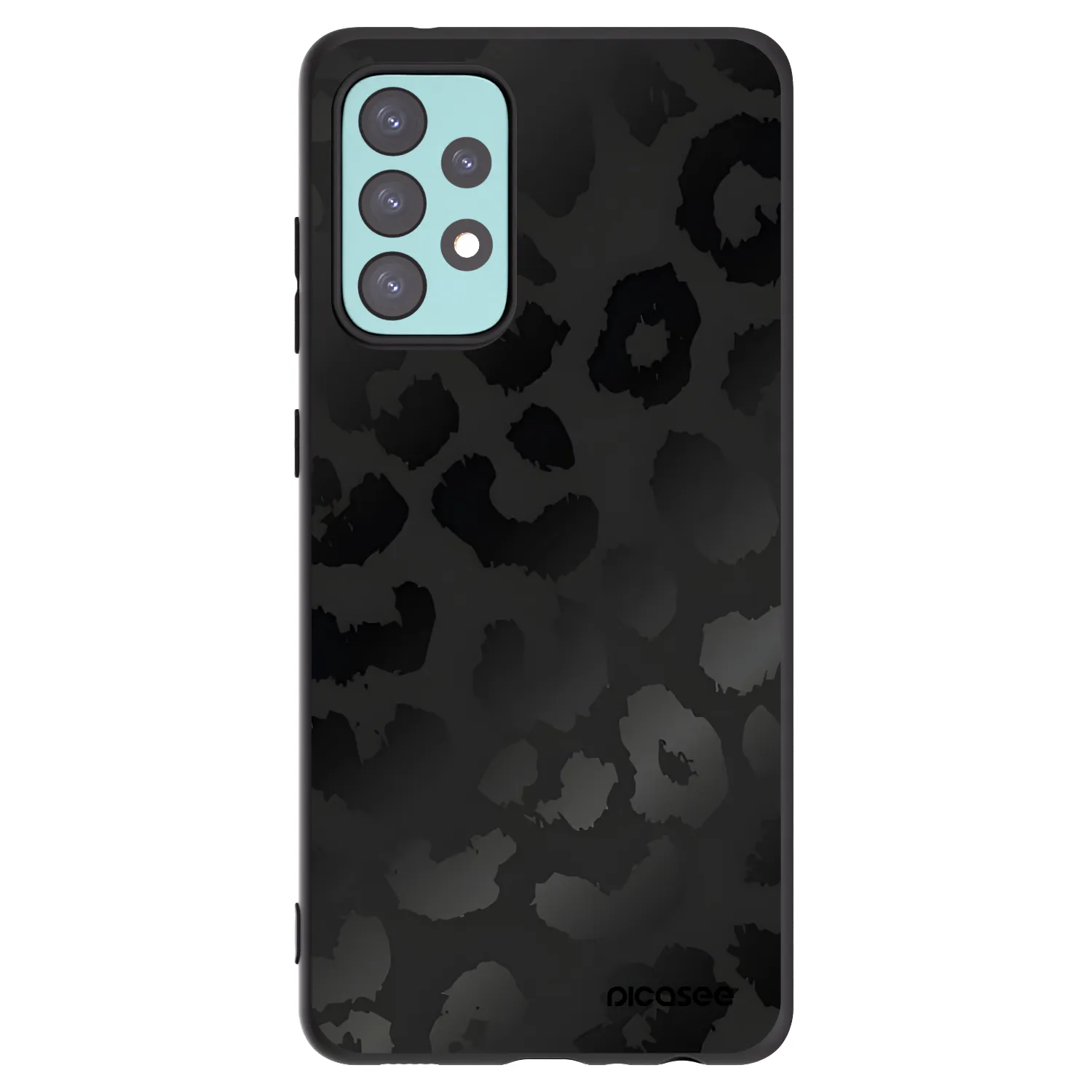 Picasee silikonový černý obal pro Samsung Galaxy A72 A725F - Midnight Leopard