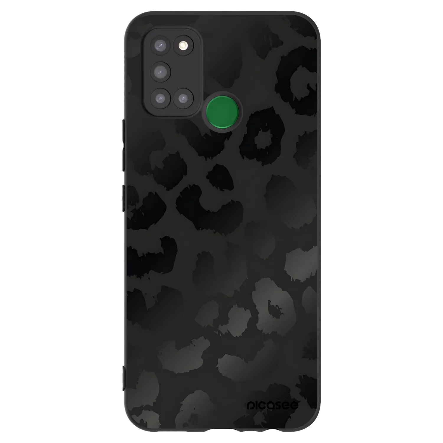 Picasee silikonový černý obal pro Realme 7i - Midnight Leopard