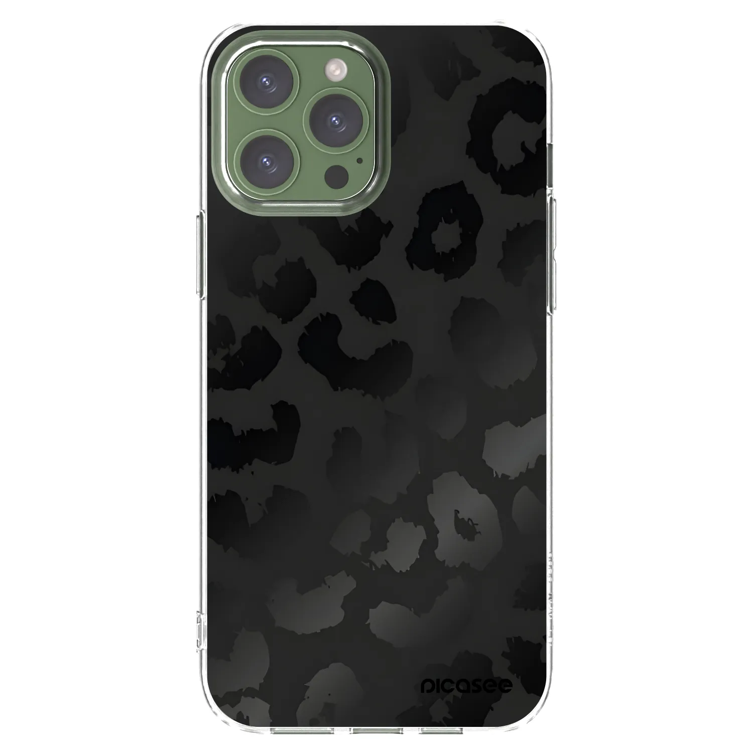 Picasee silikonový průhledný obal pro Apple iPhone 13 Pro Max - Midnight Leopard