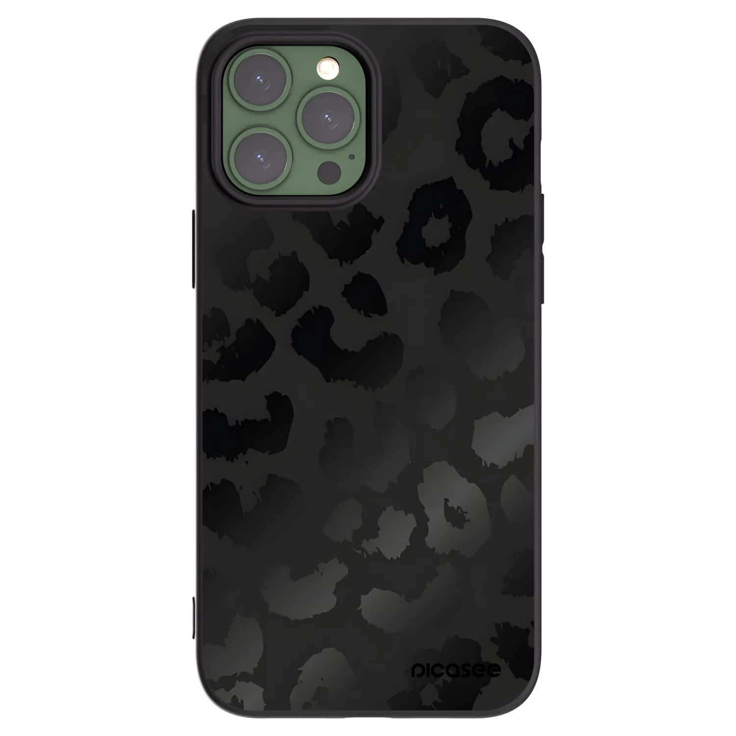 Picasee silikonový černý obal pro Apple iPhone 13 Pro Max - Midnight Leopard
