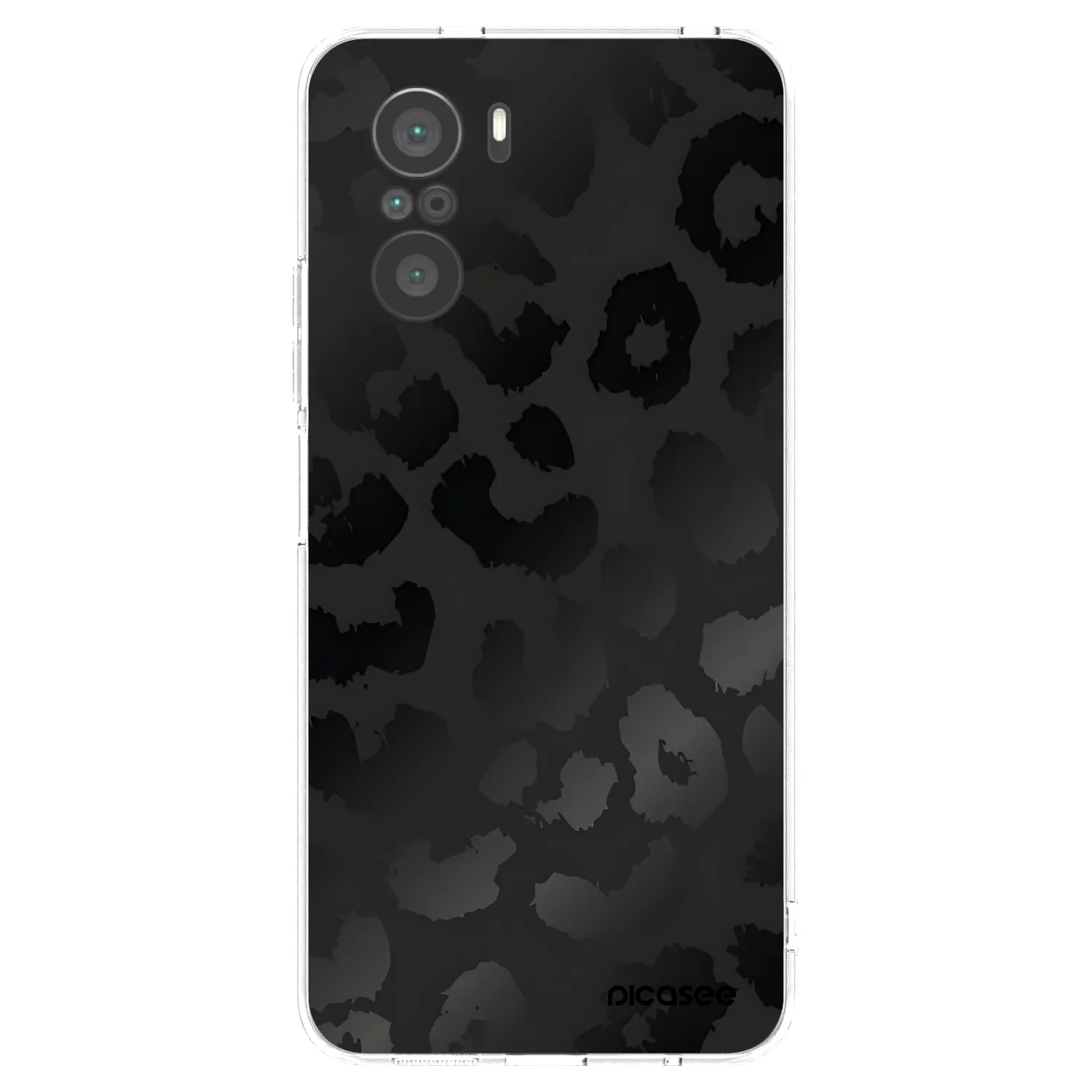 Picasee silikonový průhledný obal pro Xiaomi Poco F3 - Midnight Leopard