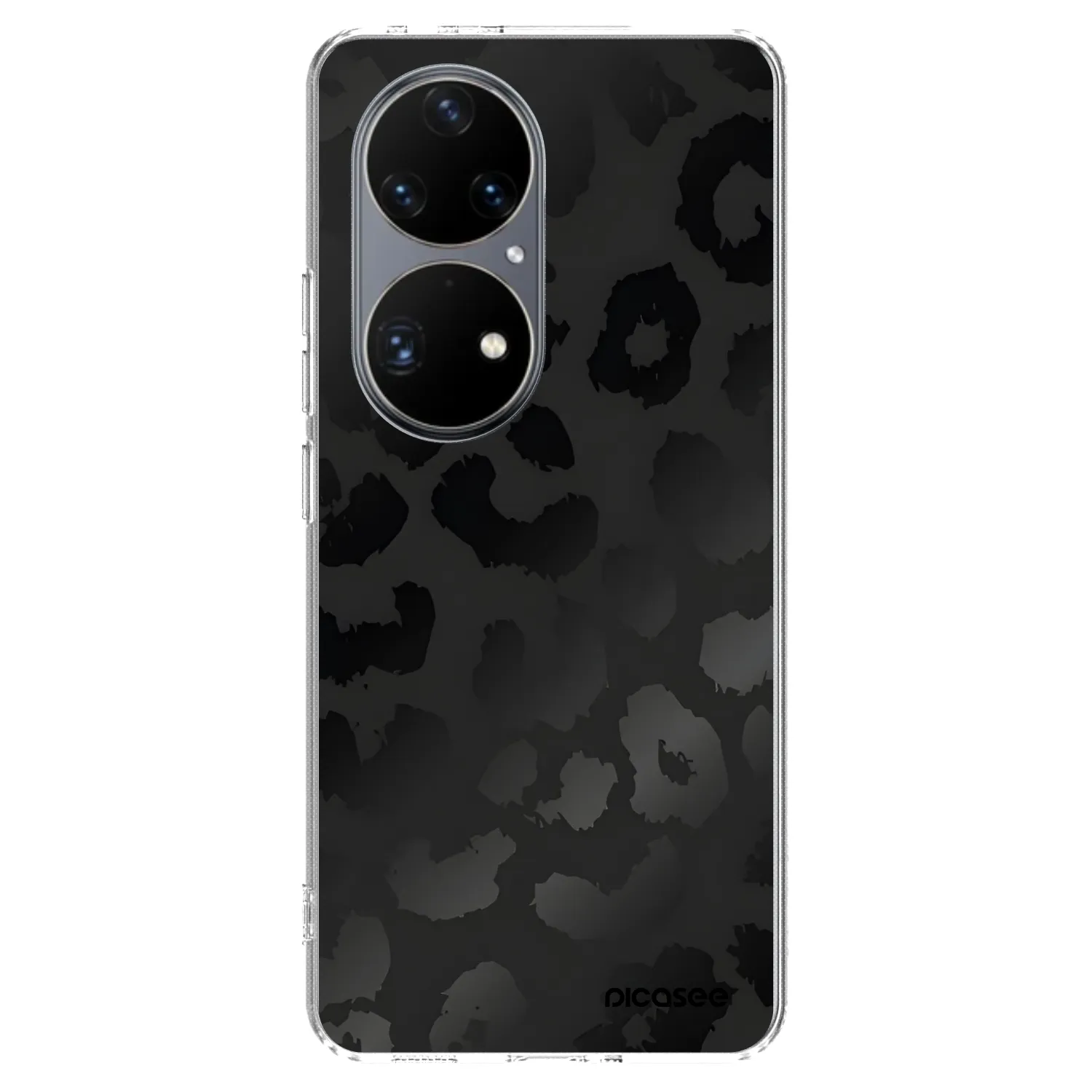 Picasee silikonový průhledný obal pro Huawei P50 - Midnight Leopard