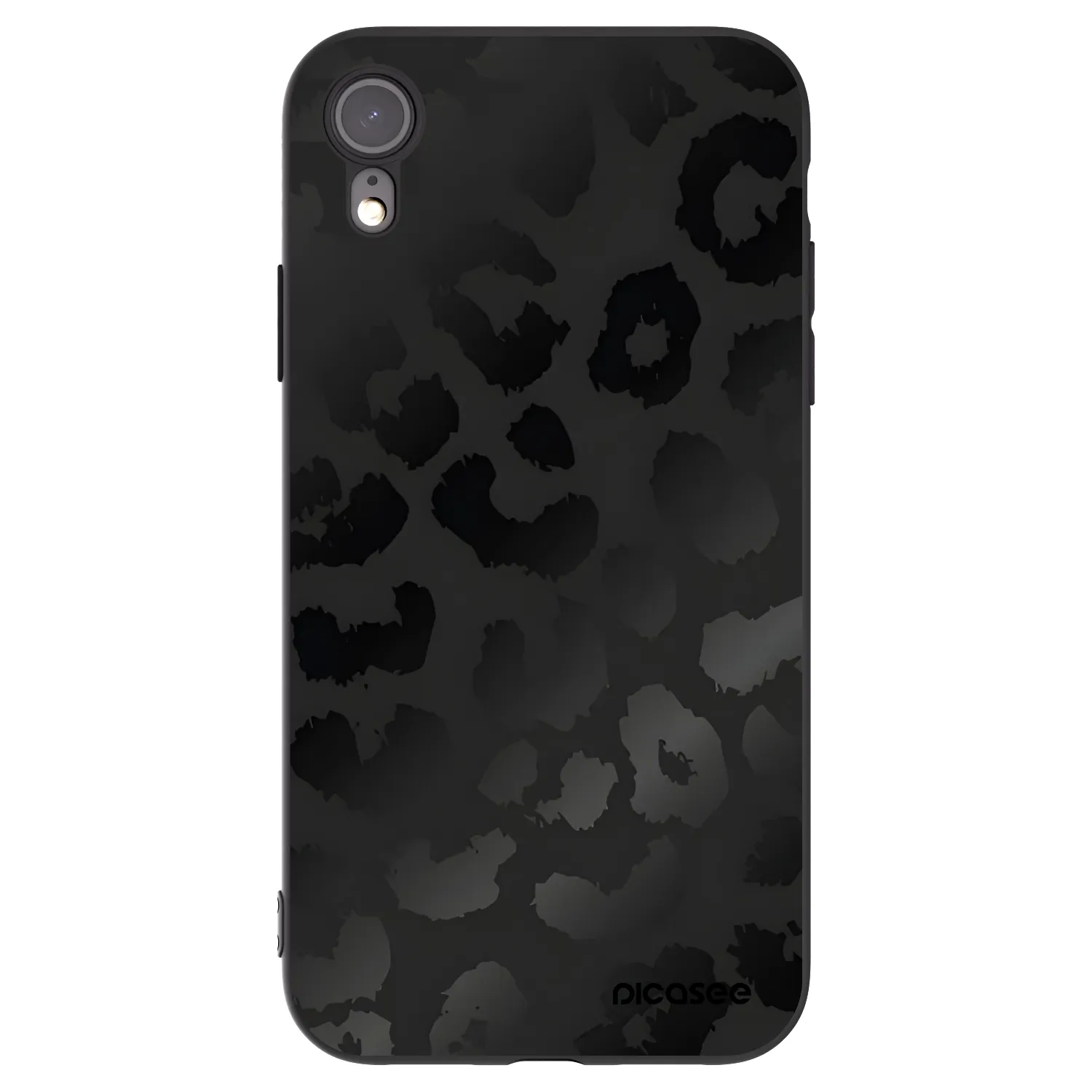 Picasee silikonový černý obal pro Apple iPhone XR - Midnight Leopard